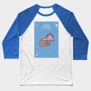 Happy Birthday Cake Sloth Baseball T-Shirt